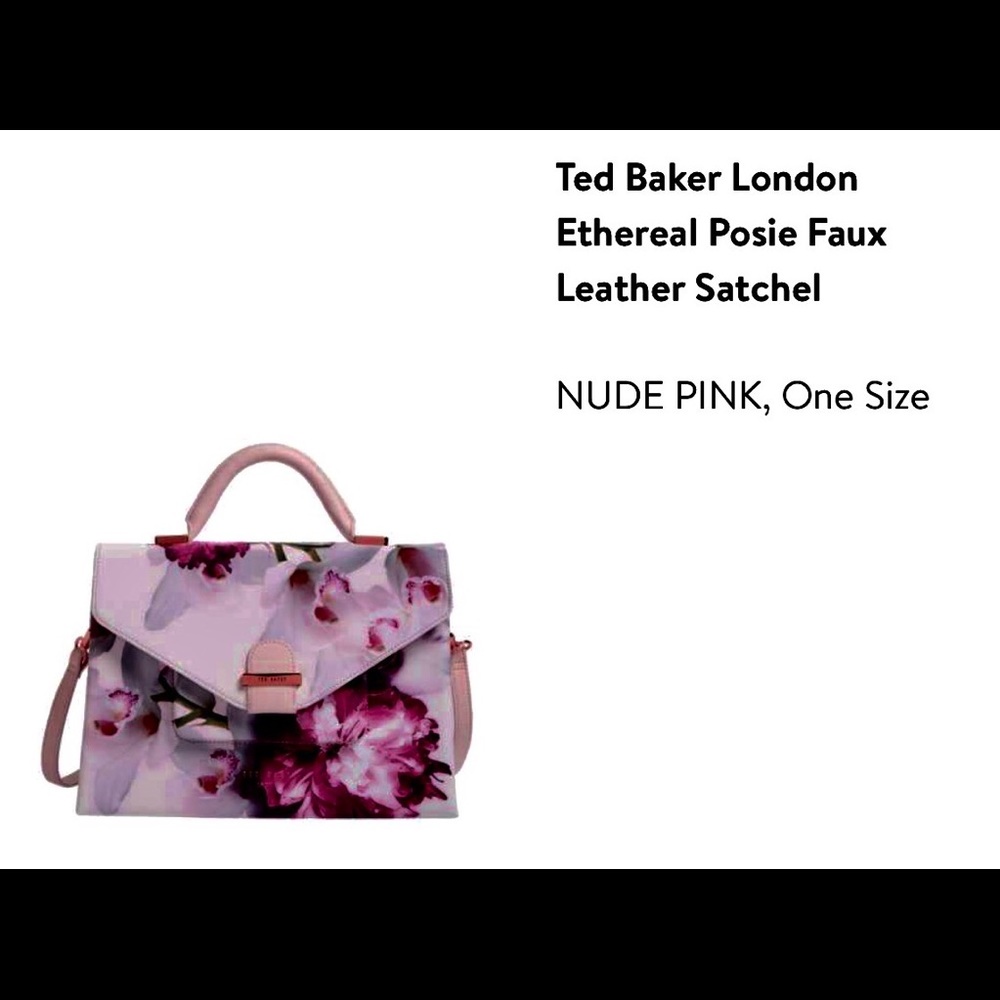 Ted Baker Rose Gold Faux Leather Satchel